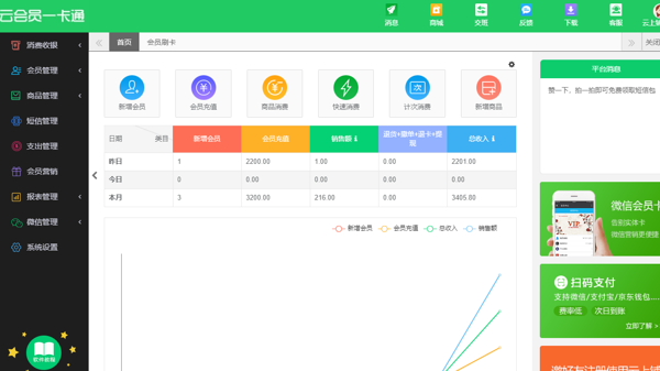 云上铺会员管理系统